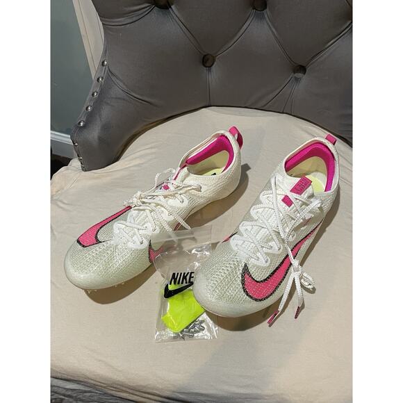 New Men’s 10 Nike Zoom SuperFly Elite 2 Sail Pink Track Spikes CD4382-101 - Picture 3 of 7